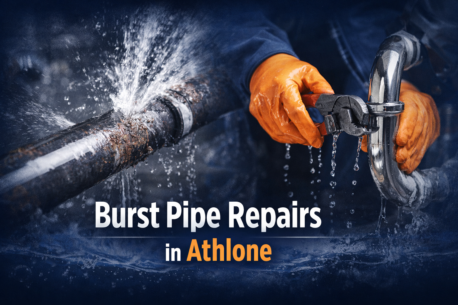 burst pipe repairs Athlone emergency plumber fixing pipe