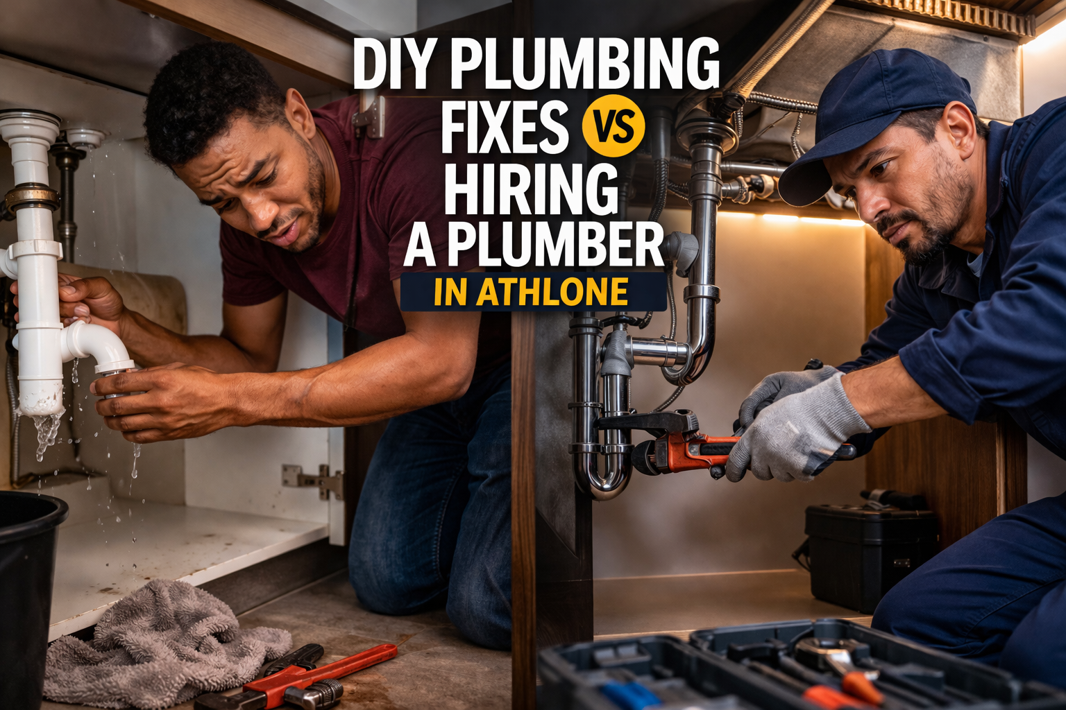 DIY plumbing vs professional plumber Athlone comparison