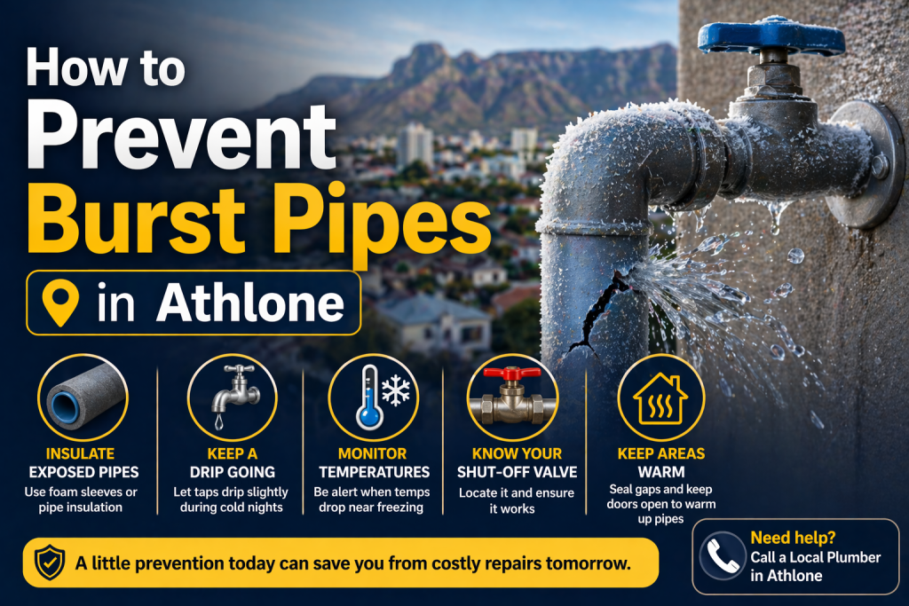 prevent burst pipes Athlone plumbing maintenance tips